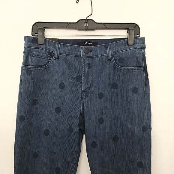 J Brand NWT Polka Dot Aerial Cropped Skinny Jean - Picture 4 of 11